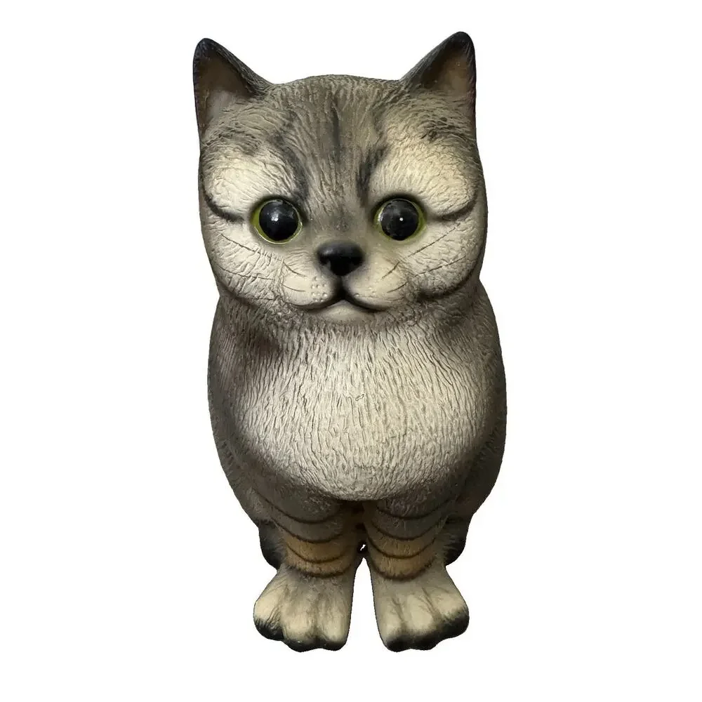 Tabby Cat Figurine Vintage Home Decor Made In Taiwan Cat Lady